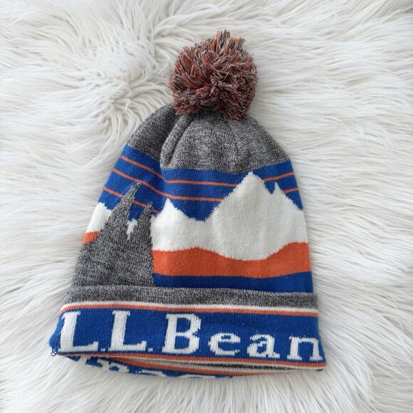 L.L. Bean Other - Men’s LL Bean Logo Pom Pom Beanie One Size
